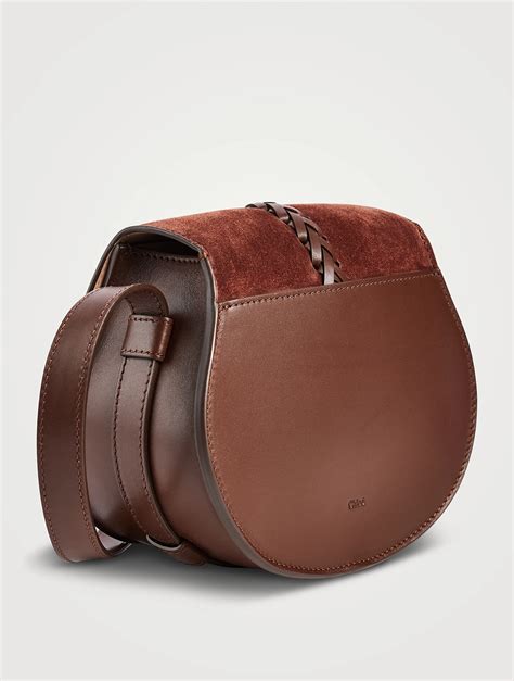 chloe mini marcie suede saddle bag
